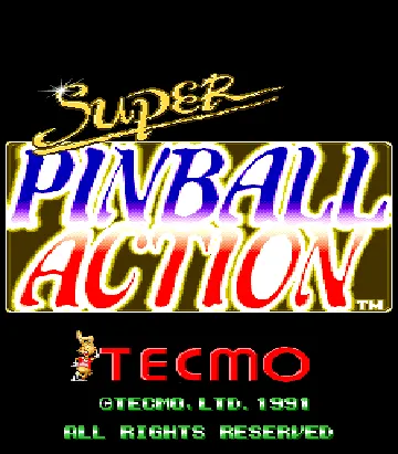 Super Pinball Action (US) screen shot title